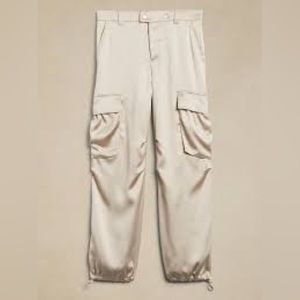 Banana Republic satin parachute pants, size Medium, NWT